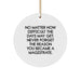 Funny Magistrate Gifts for Men from Friends and Family - 'Never Forget The Reason You Became A Magistrate' Christmas Unique Circle Ornament - Image 1
