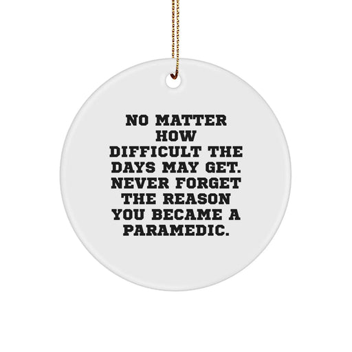 Funny Rescue Worker Gifts from Friends for Rescue Worker Men - Rescue Worker Circle Ornament with Inspirational Quote for Christmas Unique Gifts - Image 1