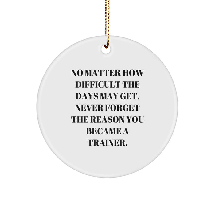 Funny Trainer Motivation Circle Ornament Gifts from Friends for Trainers Christmas Unique Presents - Image 1