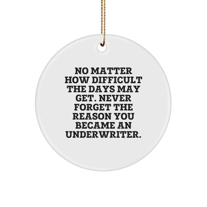 Funny Inspirational Underwriter Circle Ornament Gifts from Friends for Underwriter - Image 1