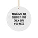 Funny Big Sister Gifts from Family Members, Christmas Unique Circle Ornaments for Big Sisters, Being My Big Sister Is The Only Gift You Need - Image 1