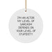 Funny Actor Circle Ornament Gifts from Friends for Men Women Christmas Unique Presents - Image 1