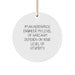 Funny Aerospace Engineer Gifts for Men, Sassy Quote Circle Ornament with Gold Cord - Gifts from Friends, Perfect Christmas Unique Gifts Idea - Image 1
