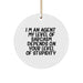 Funny Agent Gifts from Men to Agent Friends - Agent Circle Ornament, I'm An Agent Sarcasm Christmas Decoration - Image 1