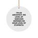 Gifts from Friends and Family for Architects, Funny Circle Ornament, Christmas Unique Inspirational Sarcasm Decor - Image 1