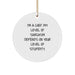Funny Chef Gifts from Friends, Christmas Unique Circle Ornaments for Men, Women, Family - I'm A Chef My Level Of Sarcasm Depends On Your Level Of Stupidity - Image 1