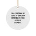 Comedian Christmas Circle Ornament, Funny Sarcasm Gifts from Friends for Comedian Men - Image 1