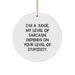 Funny Judge Circle Ornament Gifts from Friends or Family for Judge Christmas Unique - Image 1