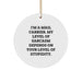 Funny Mail Carrier Gifts for Men, Sarcastic Christmas Unique Gifts from Friends, Coworkers, Family, Circle Ornament - Image 1
