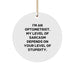 Funny Optometrist Gifts for Men, Women, Friends, and Family - Unique Circle Ornament with Sarcasm Quote, Perfect for Christmas Decorations - Image 1
