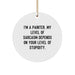 Funny Painter Gifts for Friends from Men - Christmas Circle Ornament with 'I'm A Painter. My Level Of Sarcasm Depends On Your Level Of Stupidity.' Quote - Image 1