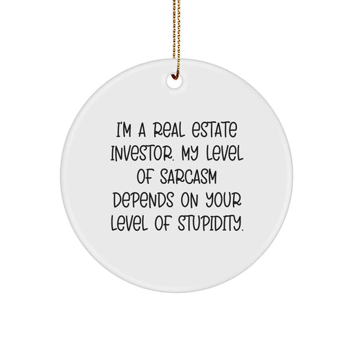 Funny Real Estate Investor Gifts for Men from Friends, Christmas Unique Ornaments for Home Decor - Image 1