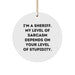 Funny Sheriff Gifts for Men, Sheriff Christmas Unique Decor, I'm A Sheriff Circle Ornament with Sarcasm, Gifts from Friends and Family - Image 1