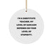 Funny Substitute Teacher Gifts for Women, Cute Christmas Unique Gifts from Friends, Circle Ornament with I'm A Substitute Teacher Sarcasm Depend - Image 1