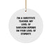 Funny Substitute Teacher Gifts, I'm A Substitute Teacher Quote Circle Ornament, Christmas Unique Gifts for Substitute Teachers, Gifts from Men, Women, Friends, Coworkers to Family - Image 1