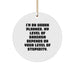 Funny Urban Planner Gifts for Men Women Friends Family, 'I'm An Urban Planner. My Level Of Sarcasm Depends On Your Level Of Stupidity.' Circle Ornament, Christmas Unique Gifts from Family - Image 1