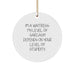 Funny Waitress Sarcasm Gift Circle Ornament For Waitress Christmas Unique Gifts from Friends - Image 1