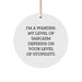 Funny Warden Circle Ornament Gifts for Warden from Friends - Image 1