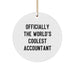 Funny Accountant Gifts for Men from Friends at Christmas - Inspirational Circle Ornament - Image 1