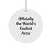 Funny Actor Gifts for Men, Officially The World's Coolest Actor Christmas Unique Gifts from Friends to Family - Image 1