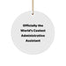 Funny Administrative Assistant Gifts from Family, Officially The 'World's Coolest' Circle Ornament for Men, Women, Friends, Coworkers, Family - Christmas Unique Gifts - Image 1
