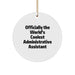Funny Administrative Assistant Gifts for Coworkers, Unique Circle Ornament, Officially The World's Coolest 'Administrative Assistant' Quote Christmas Unique Gift Ideas - Image 1