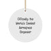 Funny Aerospace Engineer Gifts, Officially The World's Coolest Aerospace Engineer, Circle Ornament for Aerospace Engineer, Christmas Unique Gifts from Friends and Family - Image 1