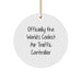 Funny Air Traffic Controller Circle Ornament Gifts for Men, Women, Friends, or Coworkers - Officially The World's Coolest Air Traffic Controller Unique Christmas Unique Gifts from Family - Image 1