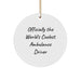 Funny Ambulance Driver Gifts from Men, Christmas Unique Gifts for Ambulance Driver, Coolest Ambulance Driver Circle Ornament - Image 1
