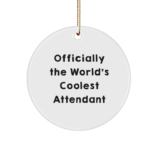 Funny Attendant Gifts from Men, Women, or Friends - 'Officially The World's Coolest Attendant' Christmas Unique Gifts for Attendant, Family, or Coworkers - Image 1