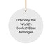 Funny Case Manager Gifts from Friends for Men, Women, Coworkers, Family, Unique Christmas Circle Ornament - Image 1
