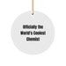 Funny Chemist Circle Ornament Gifts from Friends and Family - Unique Present for Men and Women - Officially The World's Coolest Chemist Christmas Unique Gifts - Image 1