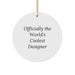 Funny, Inspirational 'World's Coolest Designer' Circle Ornament, Christmas Unique Gifts for Designer Friends and Family - Image 1