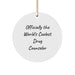 Drug Counselor Gifts for Men, Women, Friends, Family - 'Officially The World's Coolest' Christmas Unique Circle Ornament - Image 1