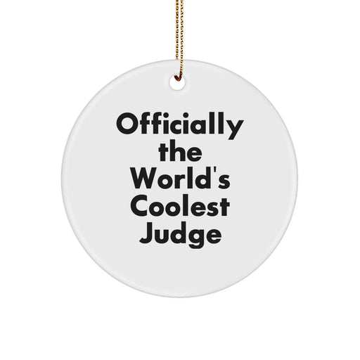 Funny Judge Circle Ornament Gifts from Friends to Judge, Christmas Unique Gifts for Judge - Image 1