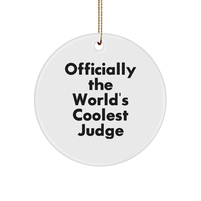 Funny Judge Circle Ornament Gifts from Friends to Judge, Christmas Unique Gifts for Judge - Image 1