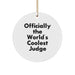 Funny Judge Circle Ornament Gifts from Friends to Judge, Christmas Unique Gifts for Judge - Image 1