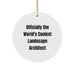 Funny Landscape Architect Gifts from Friends Unique Christmas Circle Ornament, Officially The World's Coolest Landscape Architect - Image 1