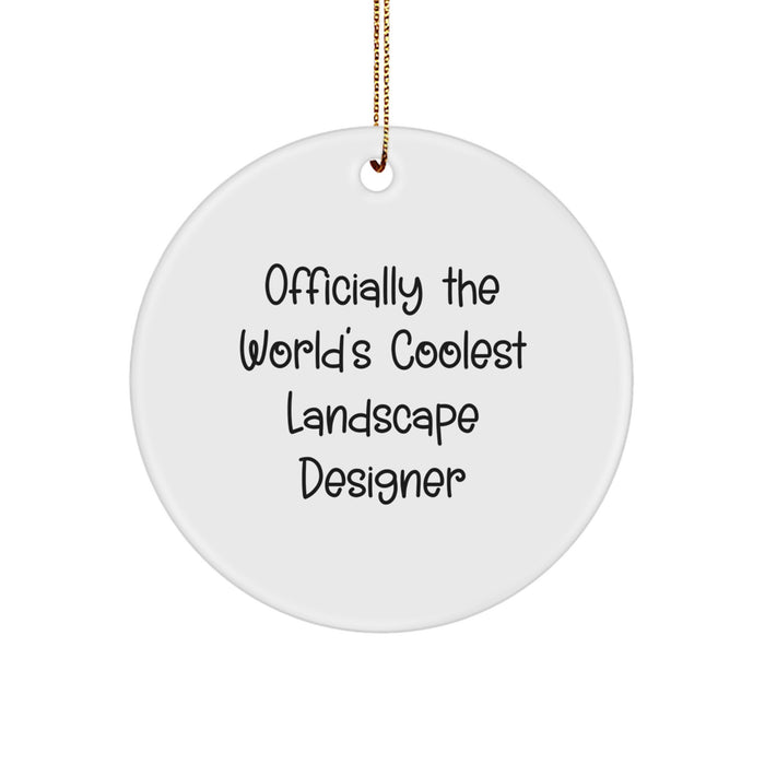 Funny Landscape Designer Gifts from Friends for Christmas Unique Circle Ornaments - Image 1