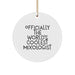 Funny Mixologist Gifts from Friends, Unique Circle Ornament, World's Coolest Mixologist Quote, Perfect Christmas Unique Gifts for Men - Image 1