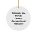 Funny Occupational Therapist Gifts, 'Officially The World's Coolest Occupational Therapist' Christmas Unique Circle Ornament for Occupational Therapist Men, Women, Friends, Coworkers, Family - Image 1
