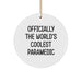 Funny Rescue Worker Gifts from Friends, Officially The 'World's Coolest Rescue Worker' Circle Ornament for Men - Image 1