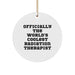 Funny Radiation Therapist Gifts, Officially The World's Coolest Radiation Therapist, Christmas Unique Circle Ornament - Image 1