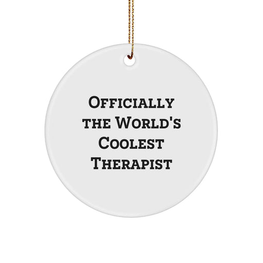Funny Therapist Gifts from Men, Unique Circle Ornament for Therapists, Christmas Unique Gifts - Image 1