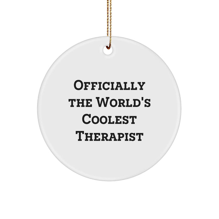 Funny Therapist Gifts from Men, Unique Circle Ornament for Therapists, Christmas Unique Gifts - Image 1