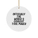 Funny Tool Maker Gifts for Him, 'Officially The World's Coolest Tool Maker' Circle Ornament, Christmas Unique Presents for Men - Image 1