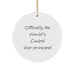Funny Vice-principal Gifts from Friends - Officially The World's Coolest Vice-principal Christmas Unique Circle Ornament, Vice-principal Decorations - Image 1
