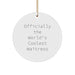 Funny 'Officially The World's Coolest Waitress' Circle Ornament Gifts from Men to Women Coworkers - Image 1