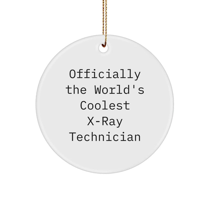 Funny X-Ray Technician Gifts for Men, Gifts from Friends to X-Ray Technician, Officially The World's Coolest X-ray Technician Christmas Unique Ornament - Image 1