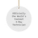 Funny X-Ray Technician Gifts for Men, Gifts from Friends to X-Ray Technician, Officially The World's Coolest X-ray Technician Christmas Unique Ornament - Image 1